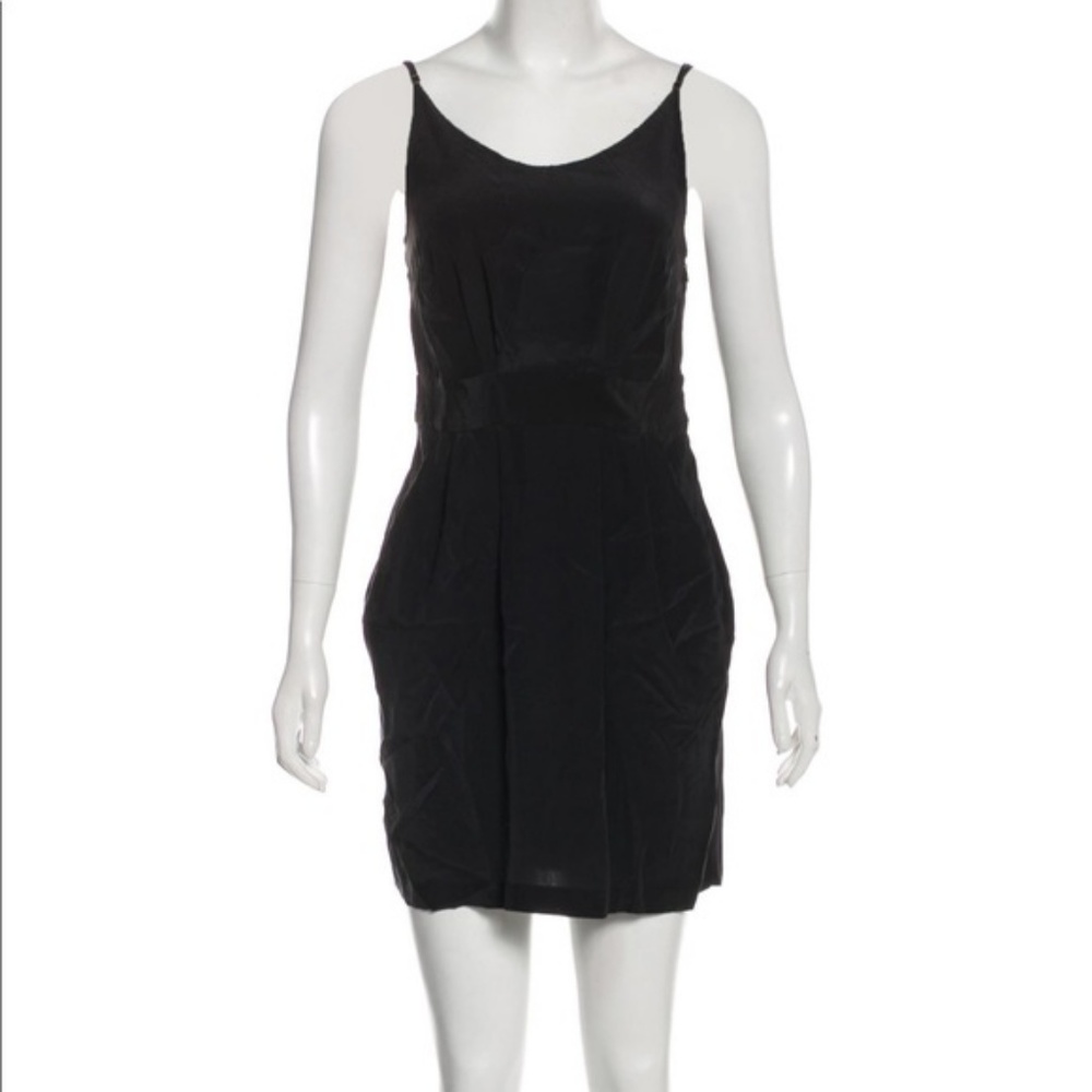 Joie 100% Silk Little Black Dress w/ Pockets